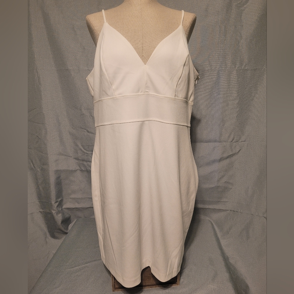 NWT Express Spaghetti Strap White Midi Dress